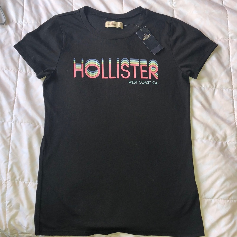 hollister short sleeve black tee